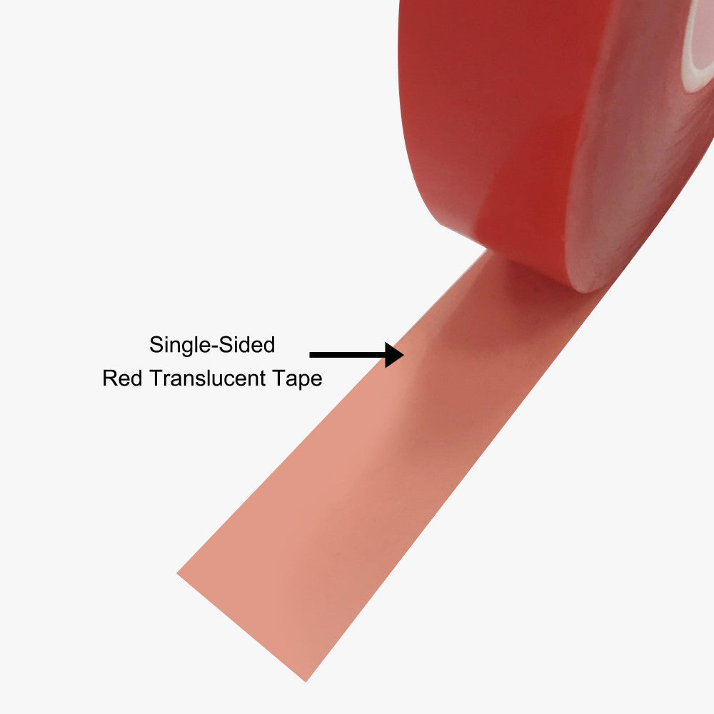 PET Double Sided Tape / Red Tape - 2 Rolls