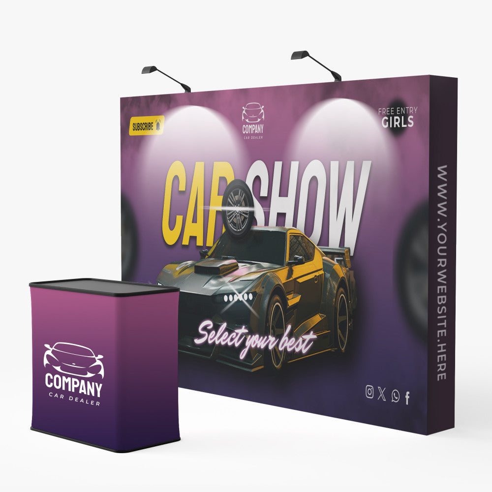 Straight Velcro Fabric Pop Up Display