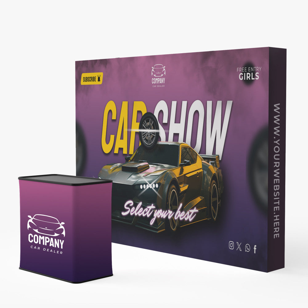 Straight Velcro Fabric Pop Up Display
